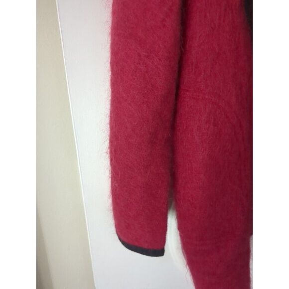 Tony Lambert Collections VTG Coat Size 12 Womens Red Open Front Cardigan Jacket - Picture 8 of 13